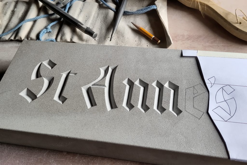 Beatrice Searle - Stone Carving - Lettering drawing